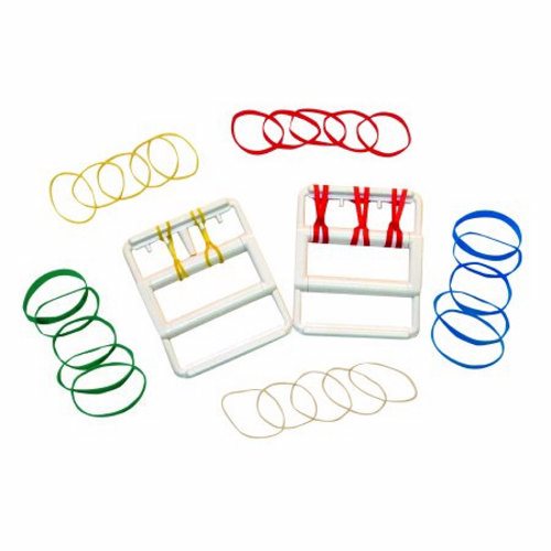 Fabrication Enterprises, Rubber Band Hand Exerciser CanDo Tan / Yellow / Red / Green / Blue 2X-Light to Heavy Resistance, Count of 1