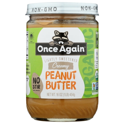 Once Again, Organic Peanut Butter Creamy American Classic, 16 Oz
