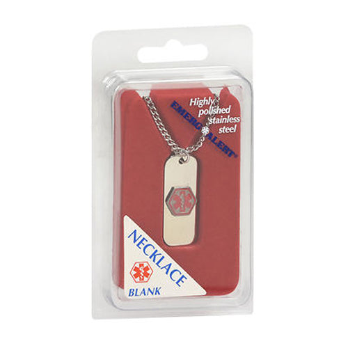 Apothecary Products, Medical Emergency Id Necklace Blank Hypo Allergenic, 2 each