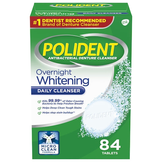 Polident denture cleanser - 84 tablets