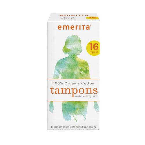 Emerita, Organic Cotton Regular Applicator Tampons, Fragrance Free 16 ct