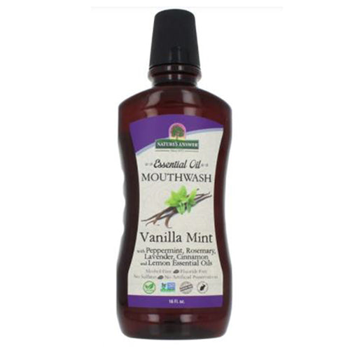 Nature's Answer, Essential Oil Mouthwash, Vanilla Mint 16 Oz