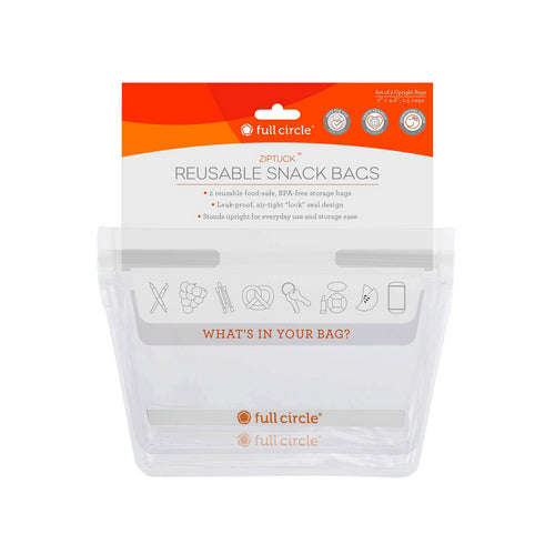 Full Circle Home, Reusable Sandwich Bags Classic Clear, 2 Count