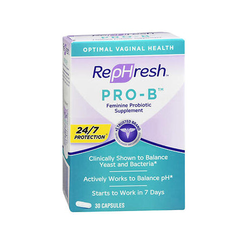 Rephresh, RepHresh Pro-B Probiotic Feminine Supplement, 30 Caps