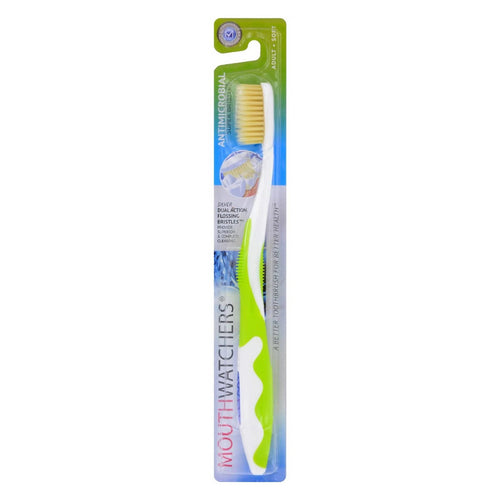 Mouth Watchers, Toothbrush, Green 1 Count