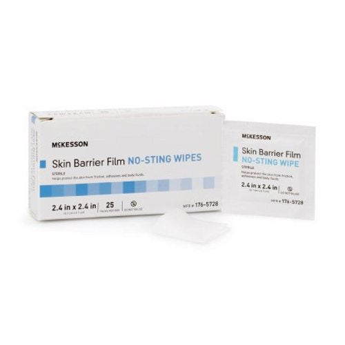 McKesson, Skin Barrier Wipe McKesson Individual Packet 2 - 2/5 X 2 - 2/5 Inch Sterile, Count of 2500