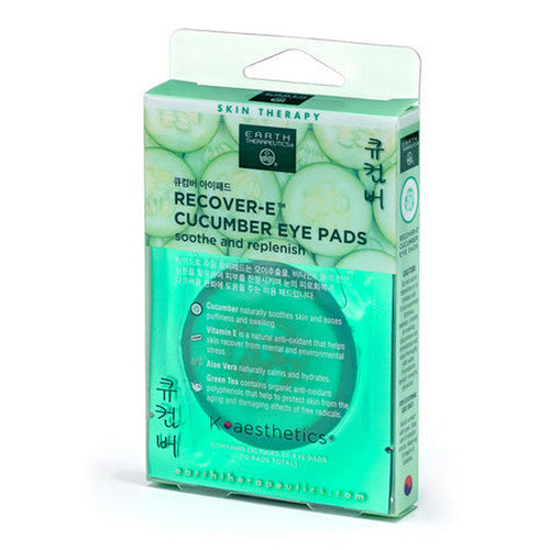 Earth Therapeutics, Cucumber Eye Pads Recover - E, .106 Oz