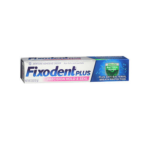 Crest, Fixodent Plus Precision Hold & Seal Denture Adhesive Cream Scope Flavor, 2 Oz