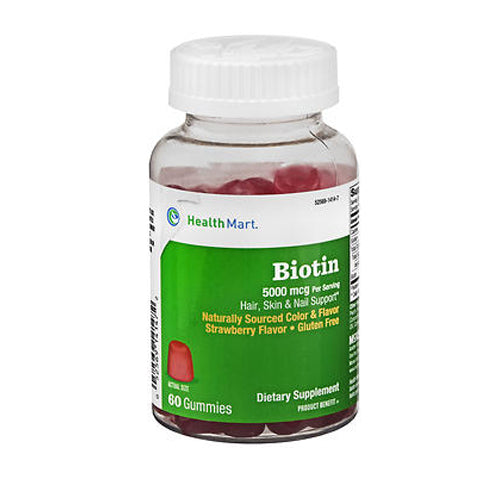 Sunmark, Biotin Strawberry, 5000 mcg, 60 Gummies
