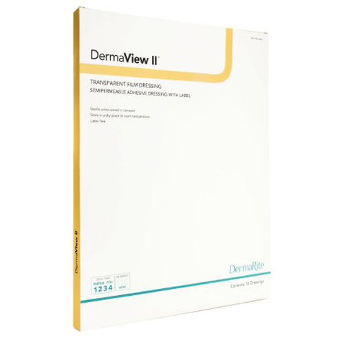 DermaRite, DermaView II Transparent Film Dressing with Border 6½ x 8-3/8 Inch, Count of 10