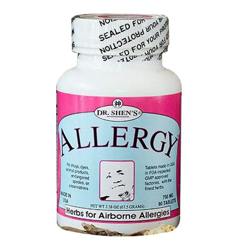 Dr. Shens, Allergy Formula A, 750 MG, 90 Tabs