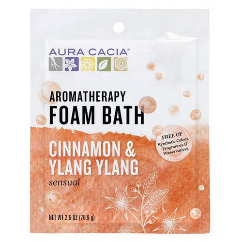 Aura Cacia, Aromatherapy Foam Bath, Cinnamon Ylang 2.5 oz