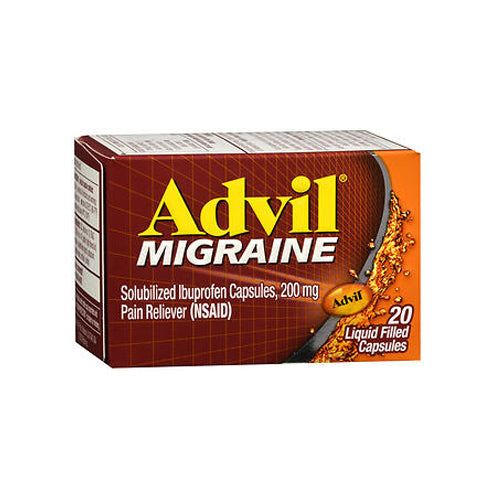 Advil, Advil Migraine Pain Reliever Liquigels, 200 mg, 20 Liquid Gels