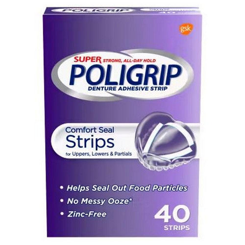 Super Poligrip, Super Poligrip Comfort Seal Strips, 40 each