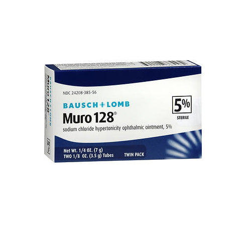 Bausch And Lomb, Bausch And Lomb Muro 128 5% Sterile Ophthalmic Eye Ointment, 2 pack