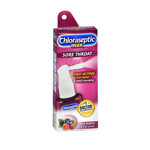 Chloraseptic, Chloraseptic Maximum Strength Sore Throat Spray, Wild Berries 1 oz